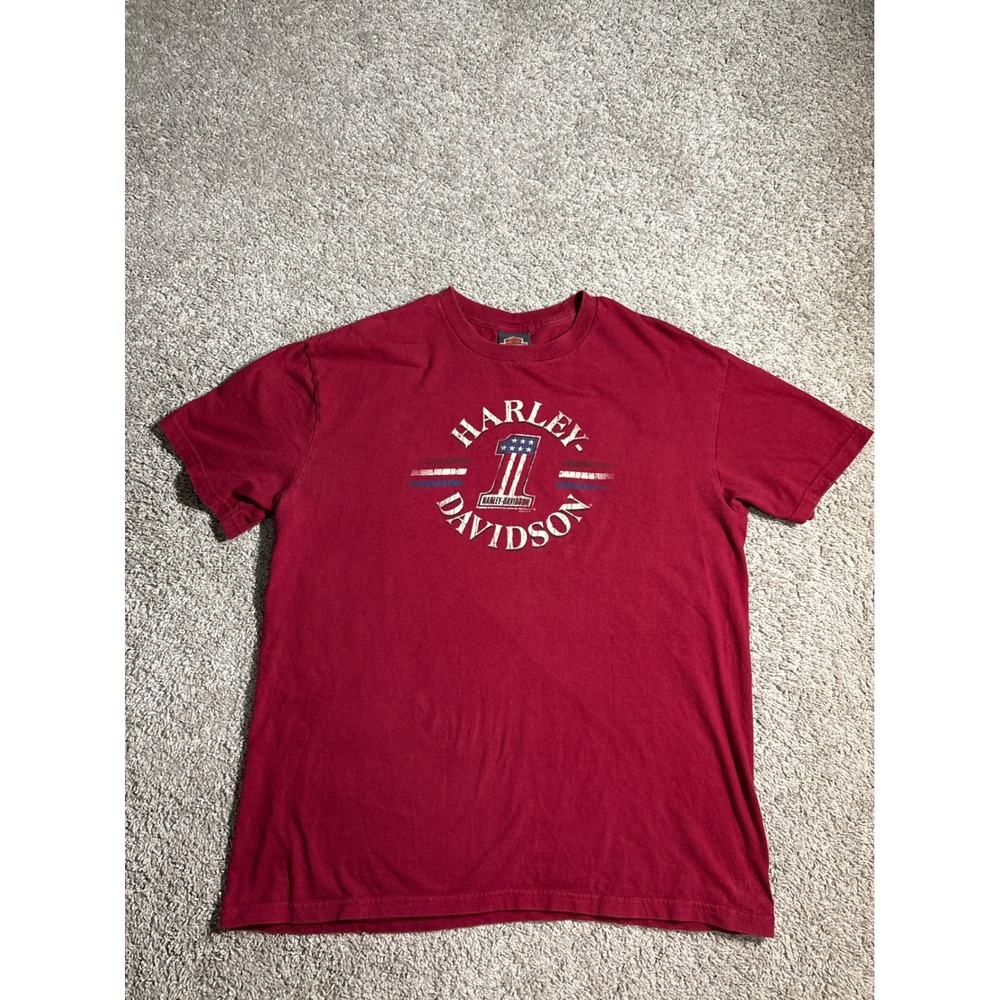 Harley-Davidson Louisville Kentucky T-Shirt Mens XL Red Graphic Tee Short Sleeve